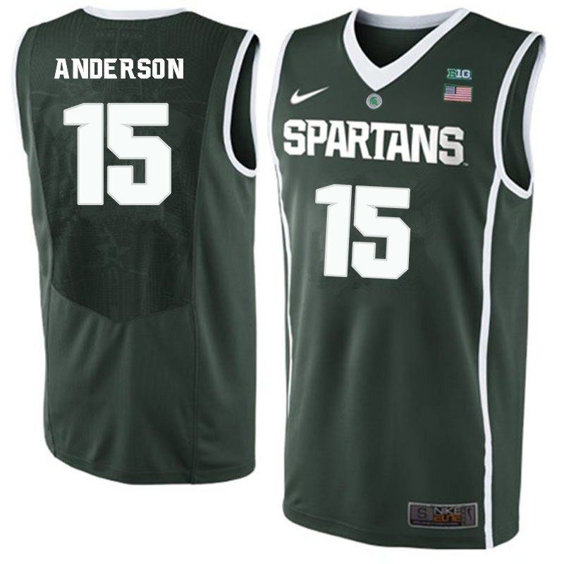 Men Michigan State Spartans #15 Alan Anderson NCAA Nike Authentic Green 2019-20 College Stitched Basketball Jersey OP41M83LW
